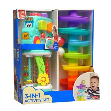 Set 3 in 1 - autobuz cu sortator, cilindru & turnulet cu bile - imagine 6